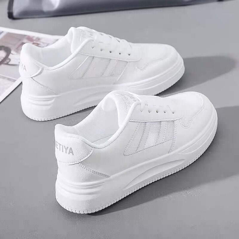 Damen Plattform Sneakers mit atmungsaktivem Obermaterial und rutschfester Sohle EB