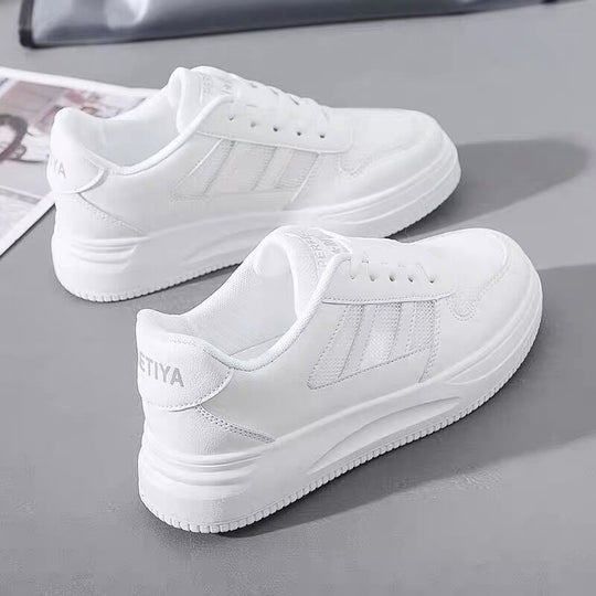 Damen Plattform Sneakers mit atmungsaktivem Obermaterial und rutschfester Sohle EB