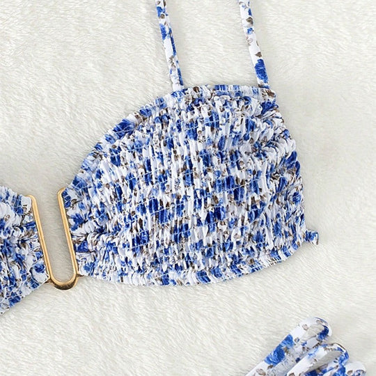 Damen Push-Up-Bikini-Set mit raffinierter Raffung EB