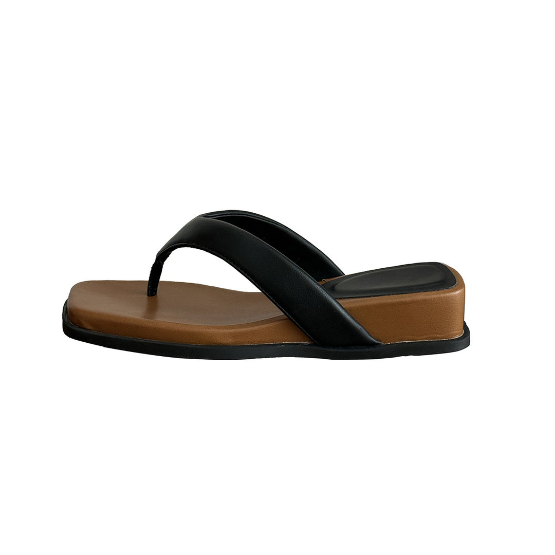 Damen Modische Zehentrenner-Sandalen mit trendigem Design und rutschfester Sohle EB