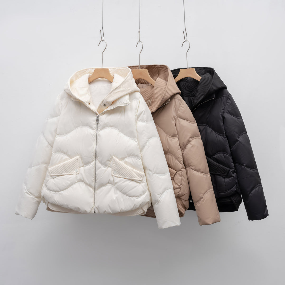 Damen Daunenjacke mit verstellbarem Kragen EB
