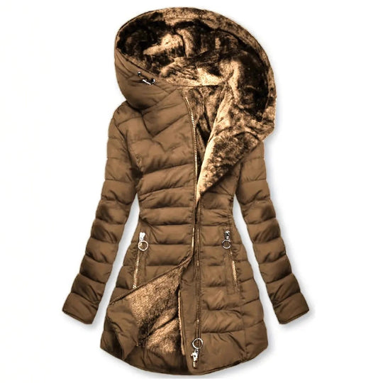 Damen Langzeit-Winterjacke mit weichem Innenfutter EB