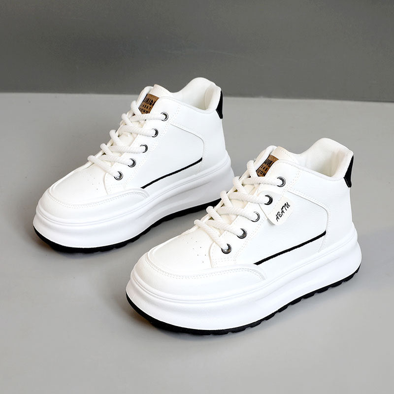 Damen modische High-Top Sneaker mit dämpfender Sohle und atmungsaktiver Obermaterialstruktur EB