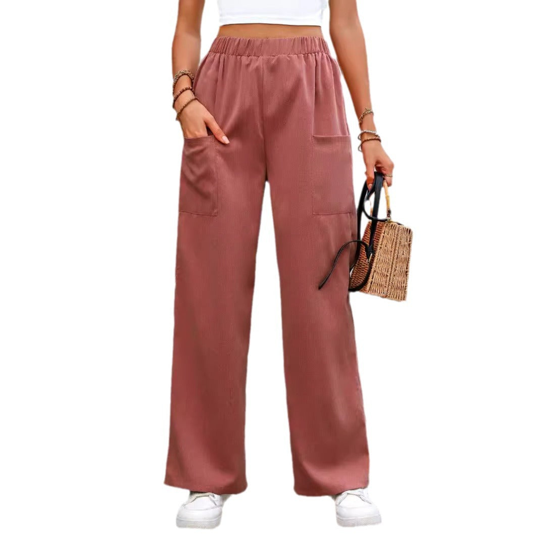 Damen Komfortable weite Stoffhose EB