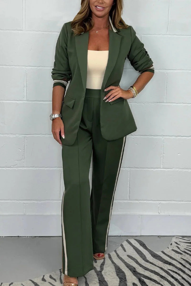 Damen elegantes Business-Anzugset mit schmeichelhaftem Schnitt und modischen Akzenten Heidi-Mode