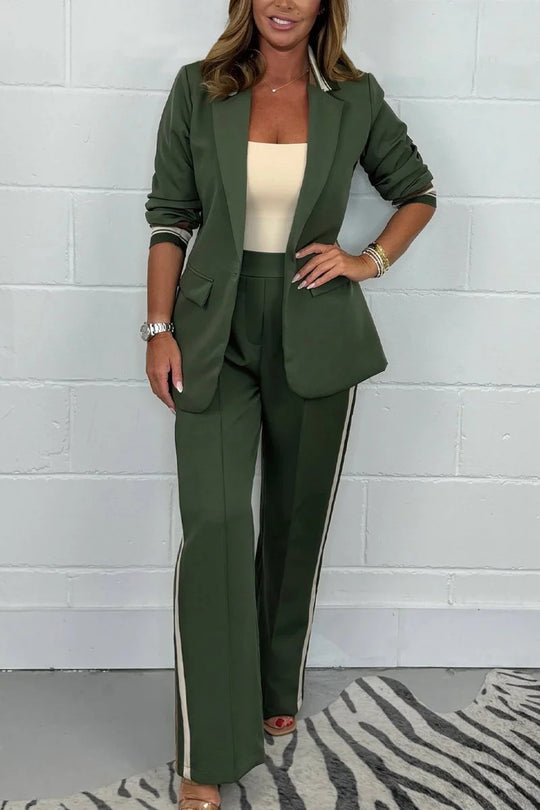 Damen elegantes Business-Anzugset mit schmeichelhaftem Schnitt und modischen Akzenten Heidi-Mode