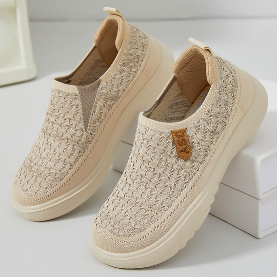 Damen Bequeme Slip-On Freizeitschuhe EB