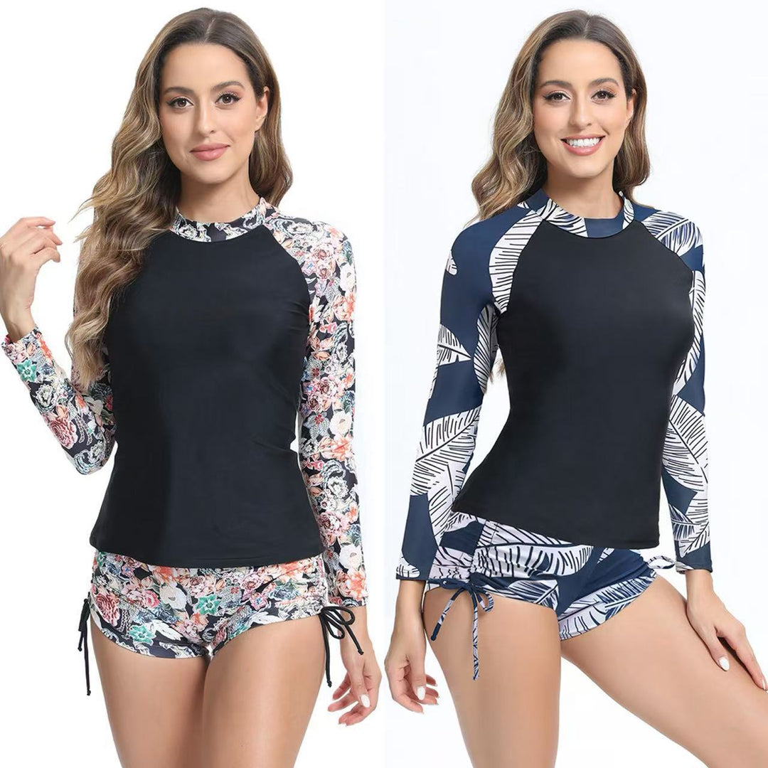 Damen modischer Rashguard-Bikini-Set EB