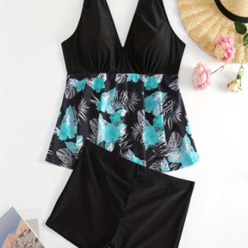 Damen Tankini-Set mit floralem Oberteil und komfortablen Badeshorts EB