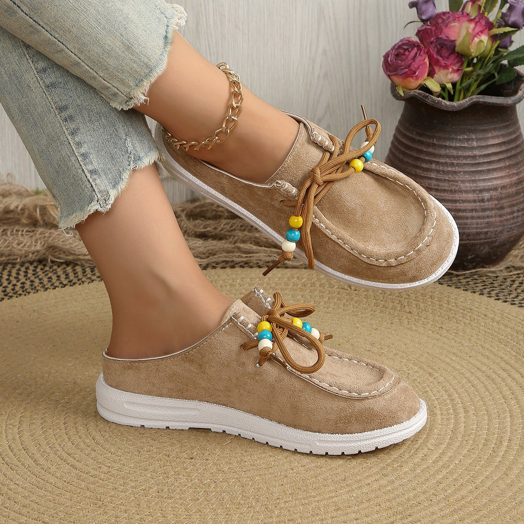 Damen Bequeme Clogs mit modischem Schnitt und dekorativem Riemendesign EB