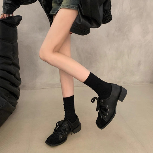 Damen bequeme Schnürschuhe mit modischer Schnürung EB