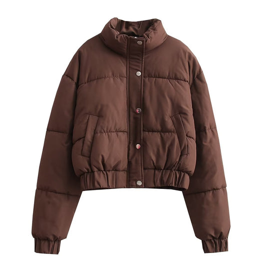 Damen Steppjacke mit hohem Kragen undpraktischen Taschen EB