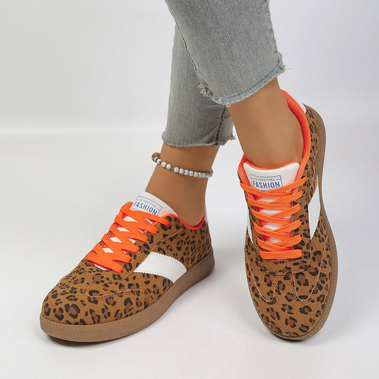 Damen Sneaker im sportlichen Leo-Design mit gepolsterter Dämpfung EB