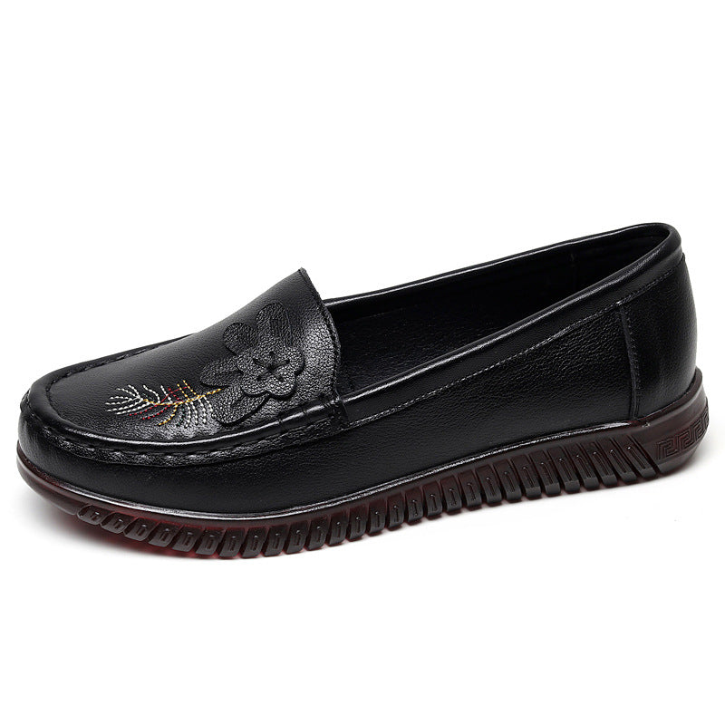 Damen Mokassins mit floralem Design und komfortabler Sohle EB