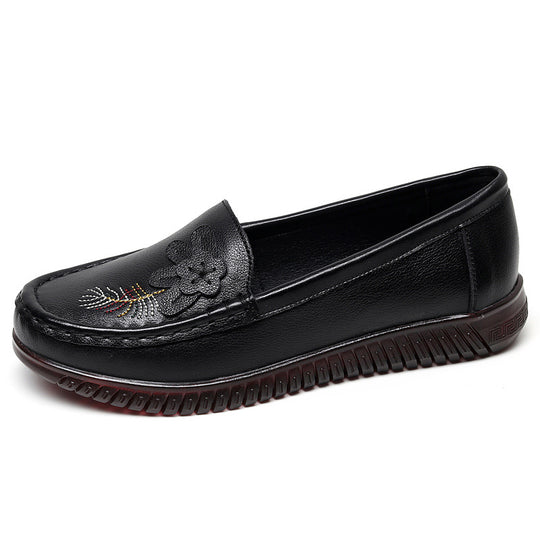 Damen Mokassins mit floralem Design und komfortabler Sohle EB