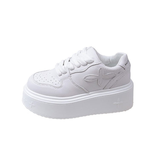 Damen modische Plateau-Sneaker mit dämpfender Sohle und atmungsaktivem Obermaterial EB