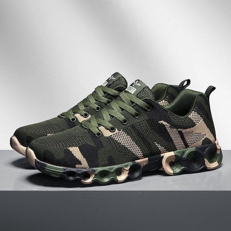 Damen Sportliche Camouflage Sneakers mit dämpfender Sohle EB