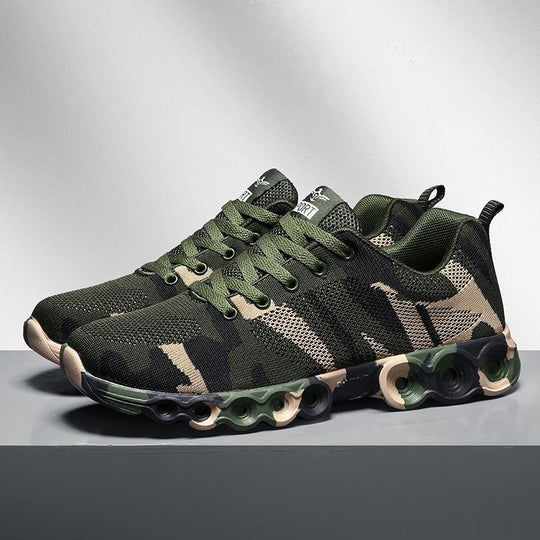 Damen Sportliche Camouflage Sneakers mit dämpfender Sohle EB