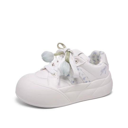 Damen Sneakers mit dekorativen Blütenakzenten und bequemer Polsterung EB