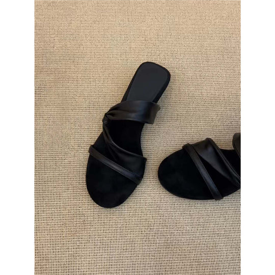 Damen komfortable Zehentrenner-Sandalen mit elegantem Riemendesign EB
