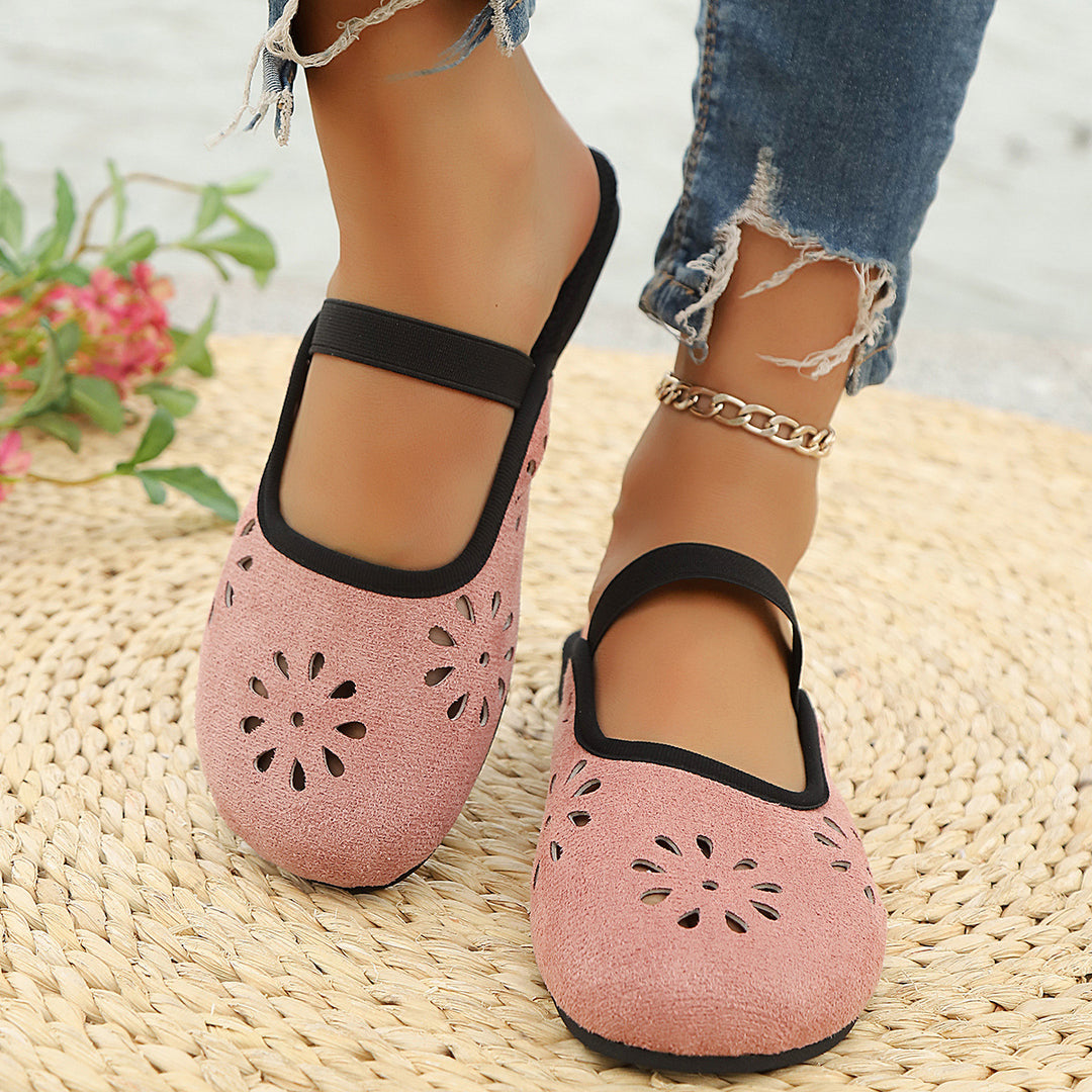 Damen leichte Slipper mit atmungsaktiven Einschnitten EB