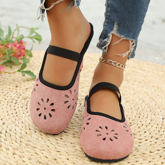 Damen leichte Slipper mit atmungsaktiven Einschnitten EB