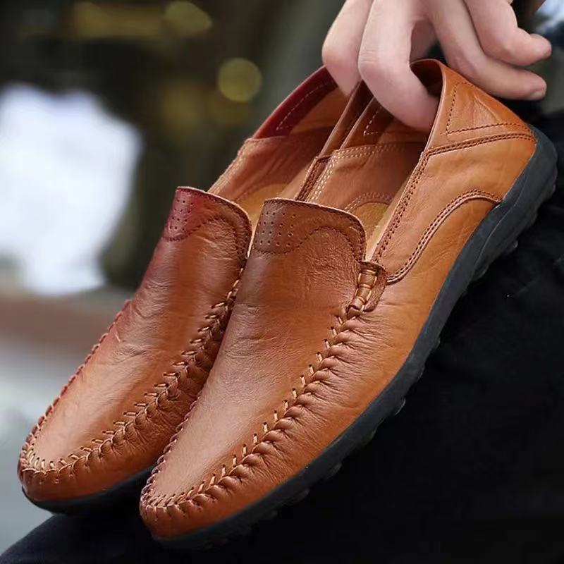Herren Elegante Mokassins aus weichem Leder EB