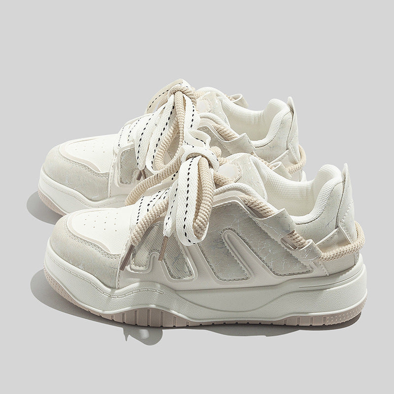 Damen Sportliche Sneakers mit innovativer Oberflächenstruktur und elastischer Schnürung EB