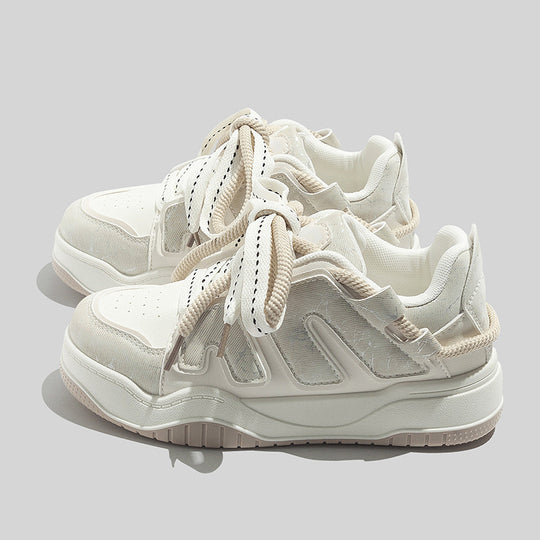 Damen Sportliche Sneakers mit innovativer Oberflächenstruktur und elastischer Schnürung EB