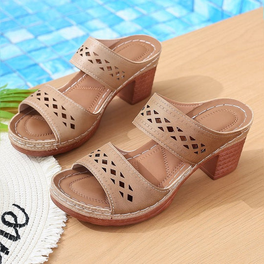 Damen Luftige Freizeit-Sandalen mit elegantem Riemendesign EB