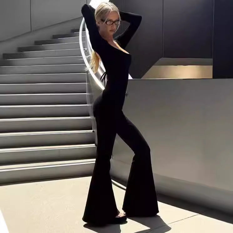 Damen Langärmeliger Jumpsuit EB