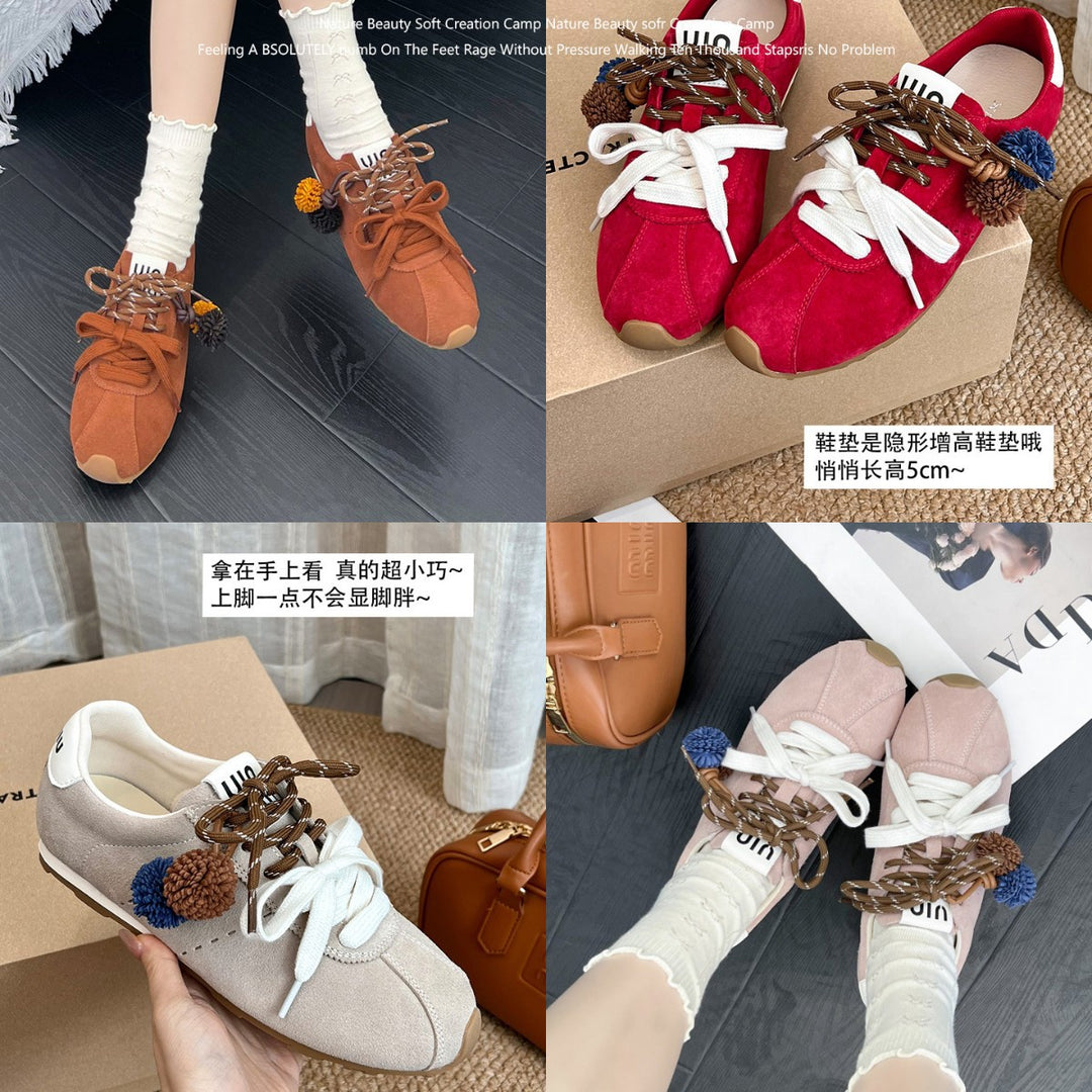 Damen modische und komfortable Sneakers mit innovativen Schnürdetails EB