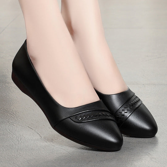 Damen Elegante Ballerinas mit modischem Flecht-Detail und flexiblem Fußbett EB