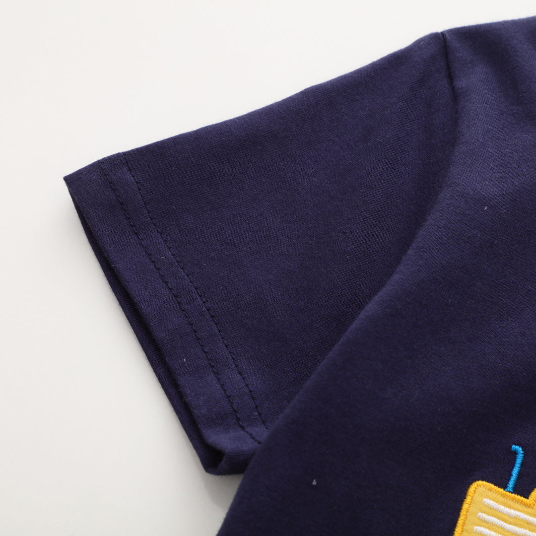 Jungen T-Shirt mit buntem Baustellenfahrzeug-Design EB