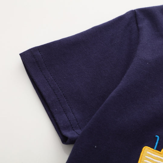 Jungen T-Shirt mit buntem Baustellenfahrzeug-Design EB