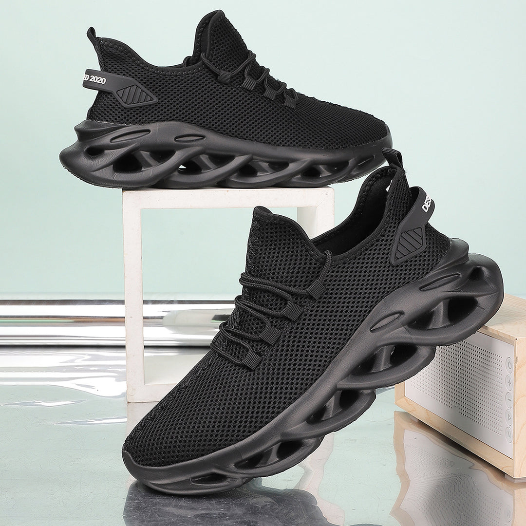 Unisex innovative Mesh‑Runner mit belüfteter Wabenstruktur, skulpturierter Hohlkern‑Plateausohle und sockenähnlichem Schaft EB