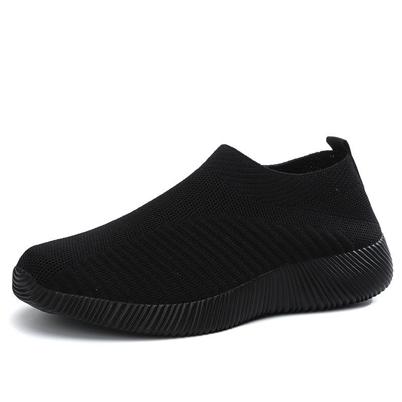 Damen atmungsaktive Slip-On Sneakers mit elastischem Obermaterial EB