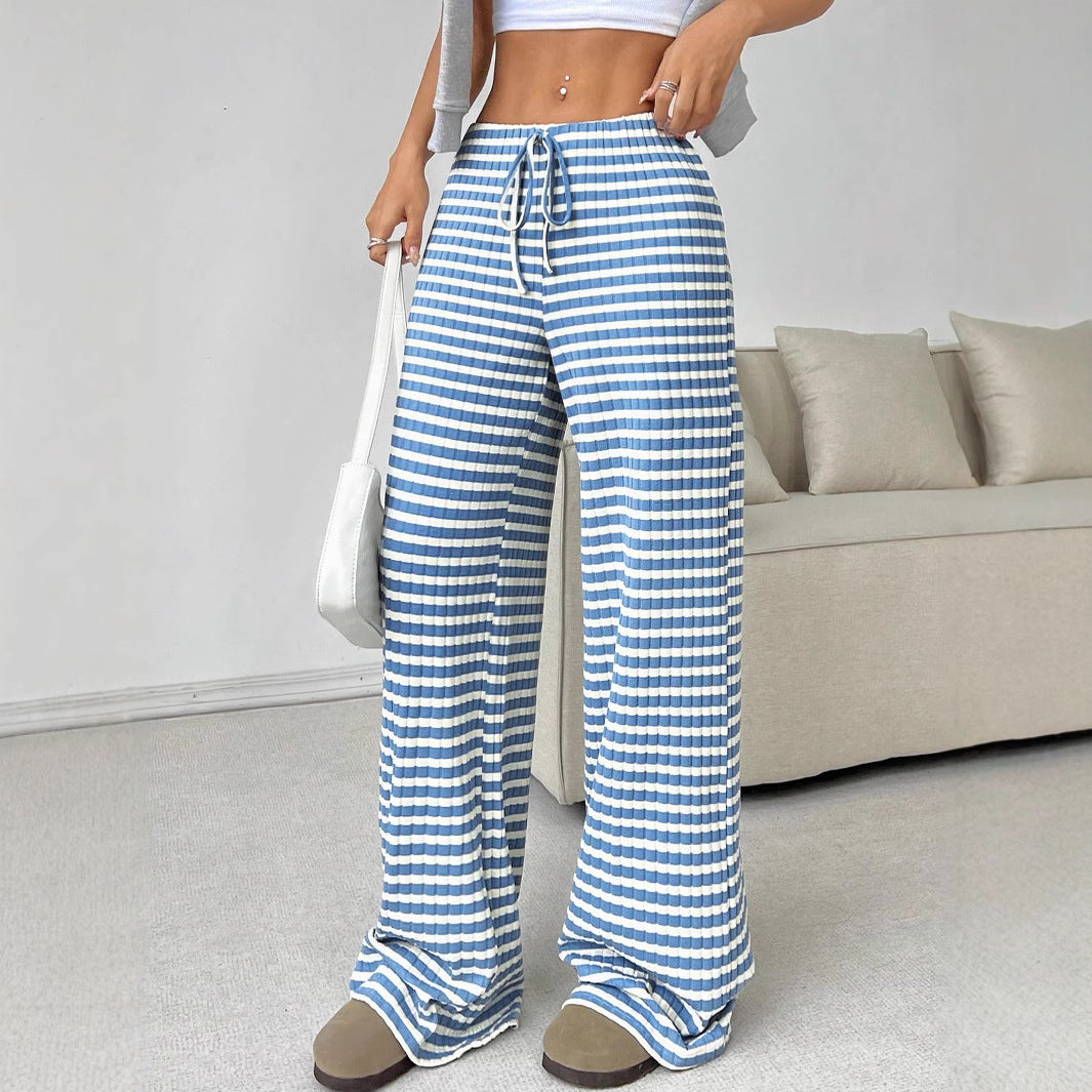 Damen luftige Komfort-Hose mit elastischem Bund und Taschen EB
