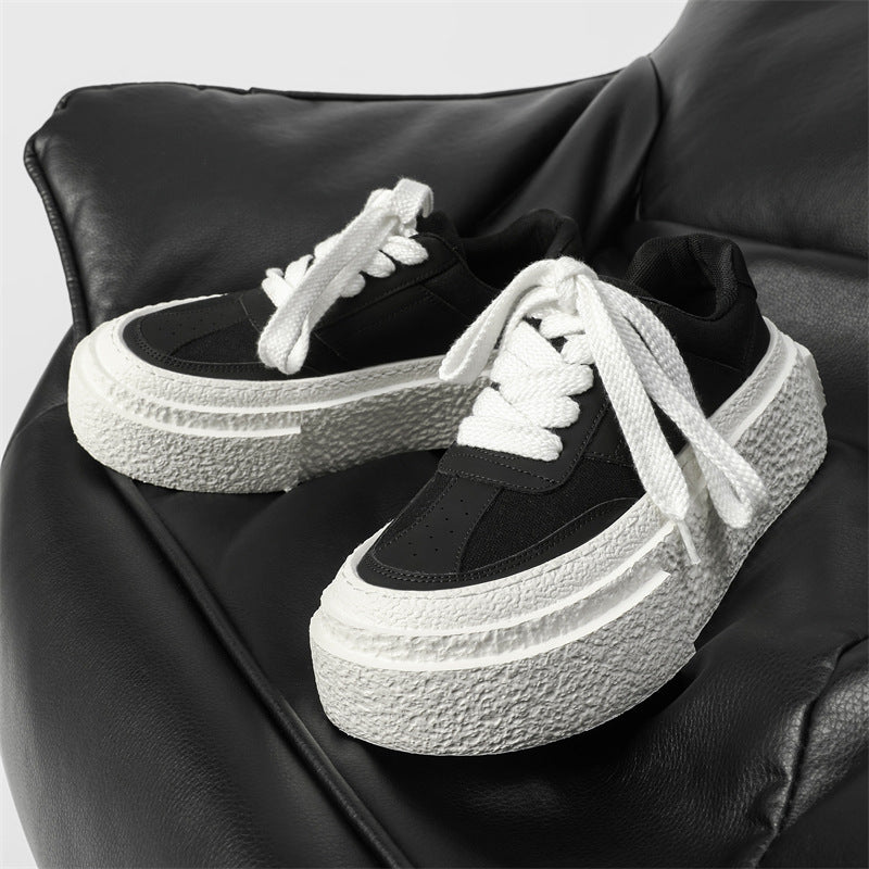 Damen Modische Plateau Sneakers mit strukturierter Sohle EB