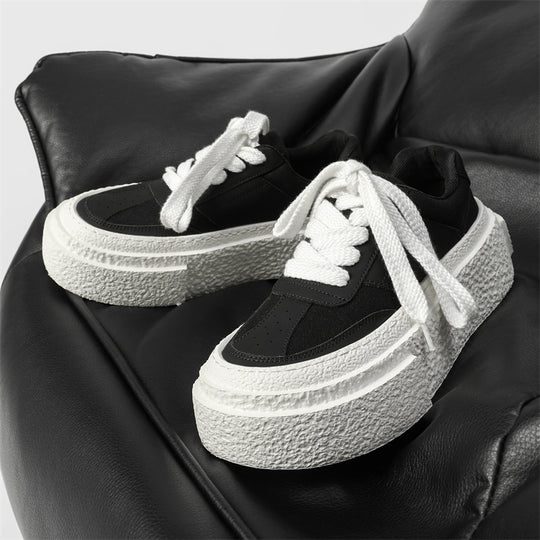 Damen Modische Plateau Sneakers mit strukturierter Sohle EB