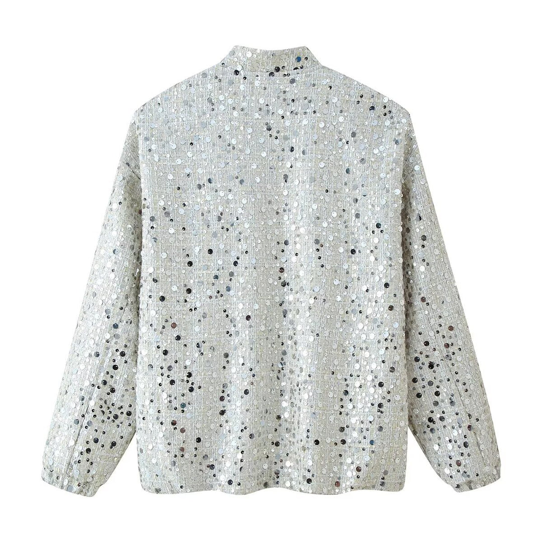 Damen modische Pailletten-Jacke EB