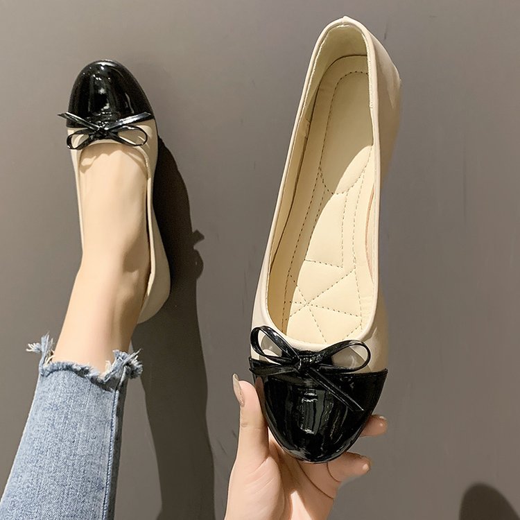 Damen elegante Ballerinas mit modischer Schleifenapplikation EB
