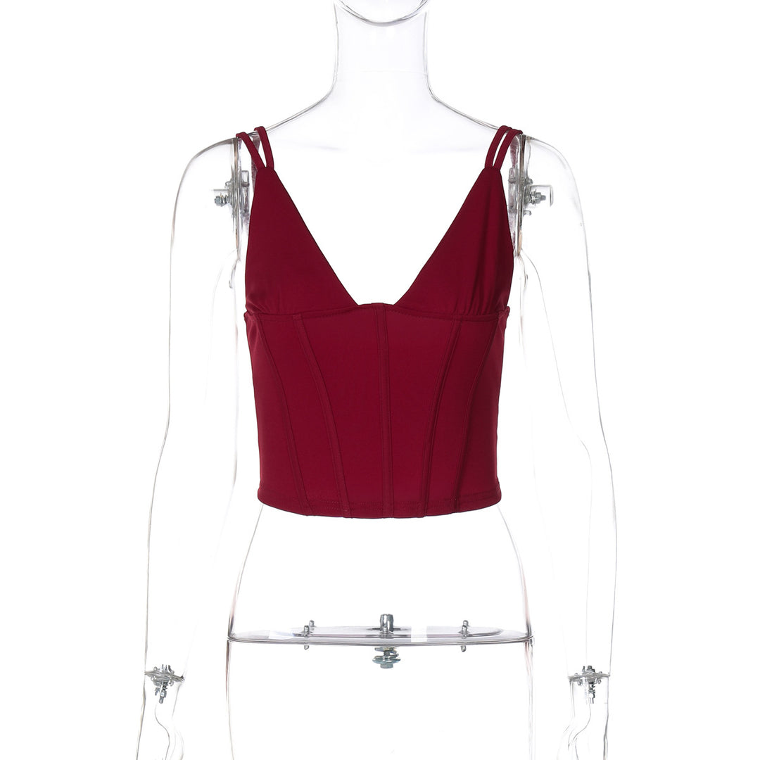 Damen Elegant geschnittenes Bustier-Top mit Spaghetti-Trägern EB
