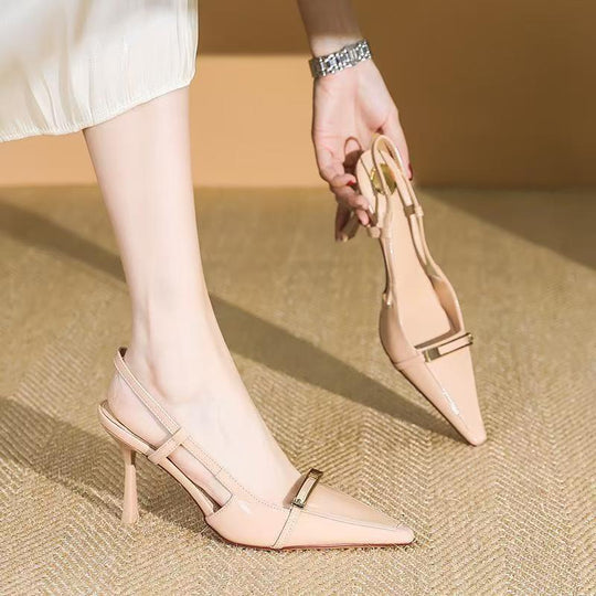 Damen Slingback High Heel Pumps mit eleganten Verzierungen EB