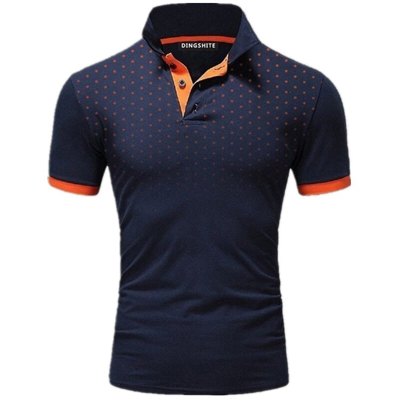Herren Poloshirt mit modernen Punktdesign und atmungsaktiven Eigenschaften EB