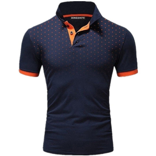 Herren Poloshirt mit modernen Punktdesign und atmungsaktiven Eigenschaften EB