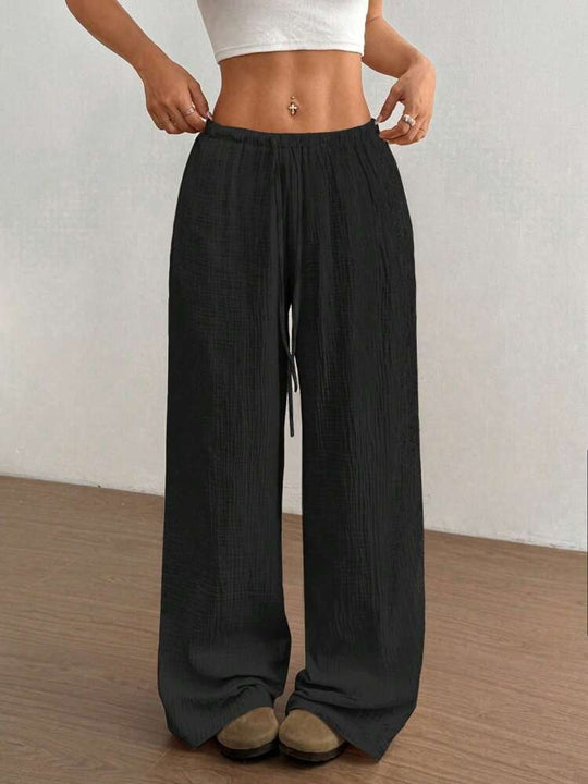 Damen Lockere Palazzo-Hose EB