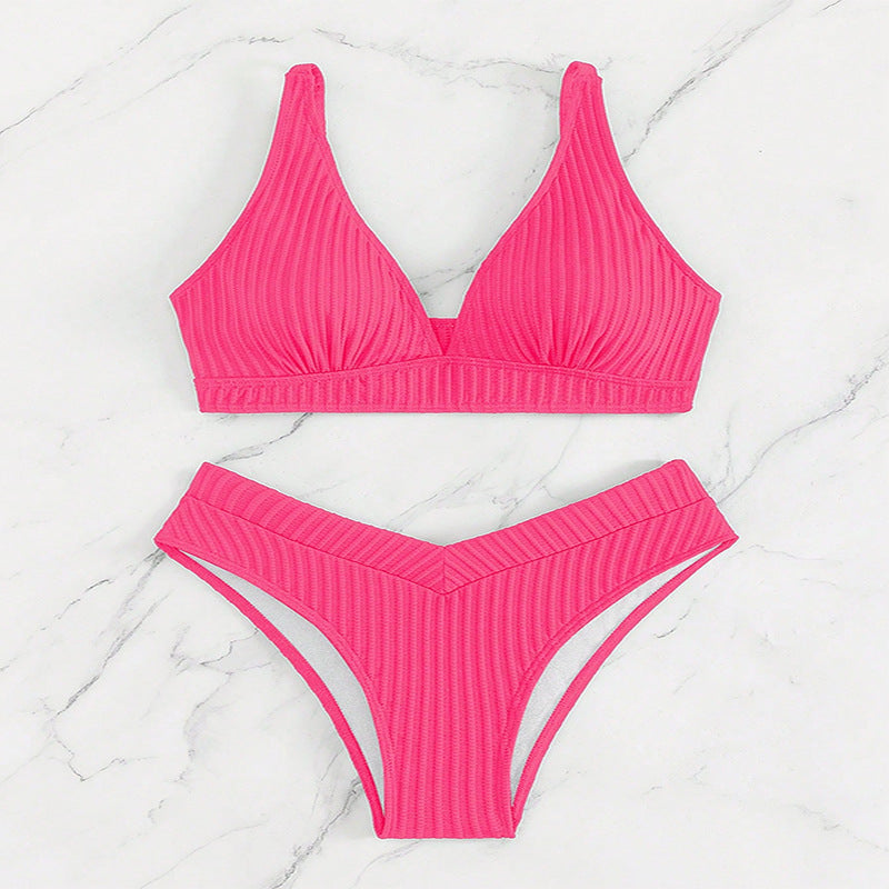 Damen Triangel-Bikini-Set mit sculpturalen Details EB