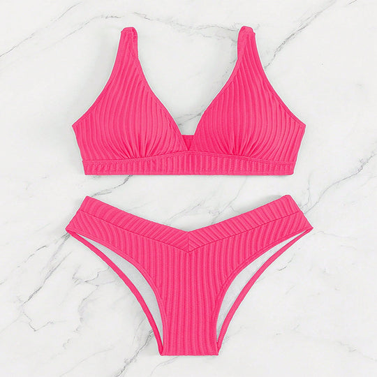 Damen Triangel-Bikini-Set mit sculpturalen Details EB