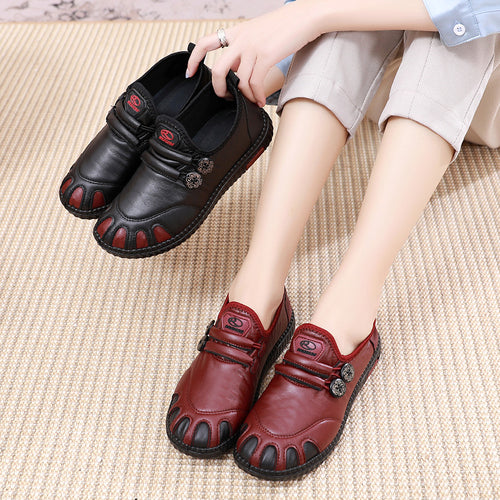 Damen bequeme Lederschuhe mit atmungsaktiver Innensohle EB